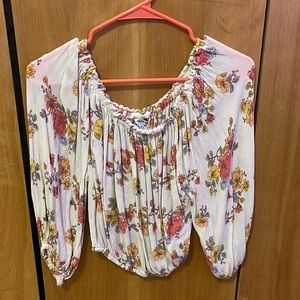 Flower Off the Shoulder Top